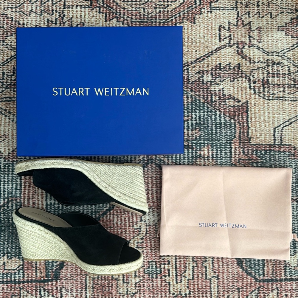 Black Stuart Weitzman Wonda Wedges